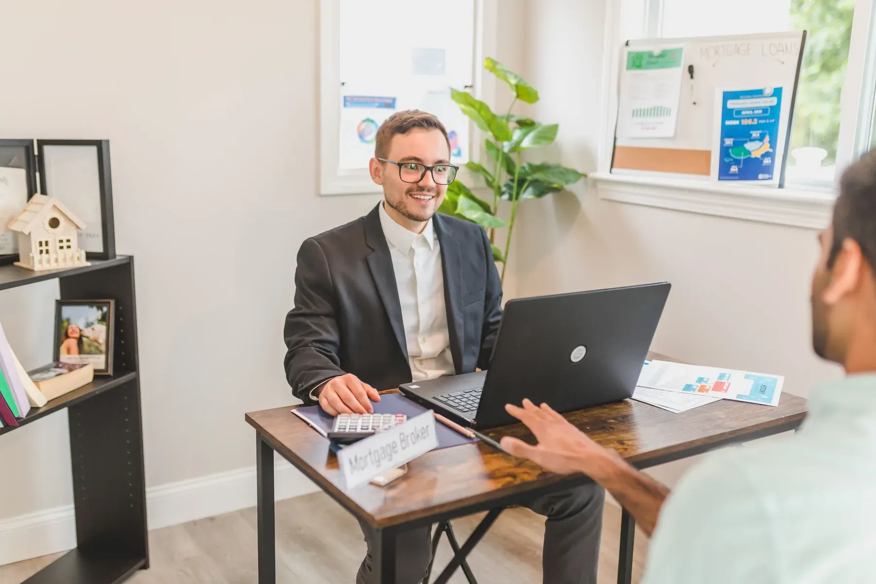 Financial consultation in an office