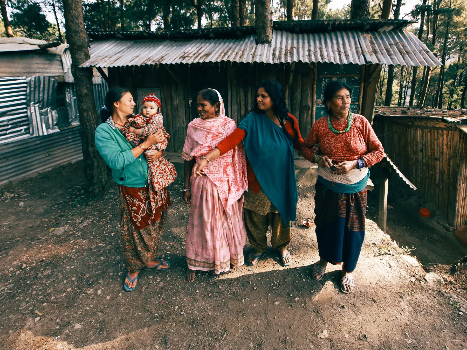 Rural family in India